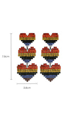 Kalp Sallantılı Damla Küpeler