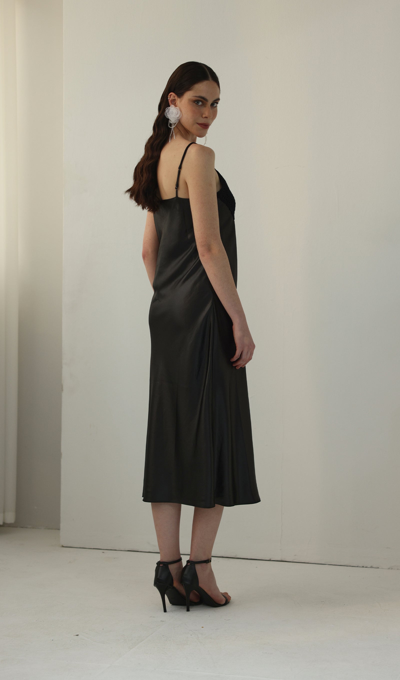 Örme Patchwork Midi Elbise