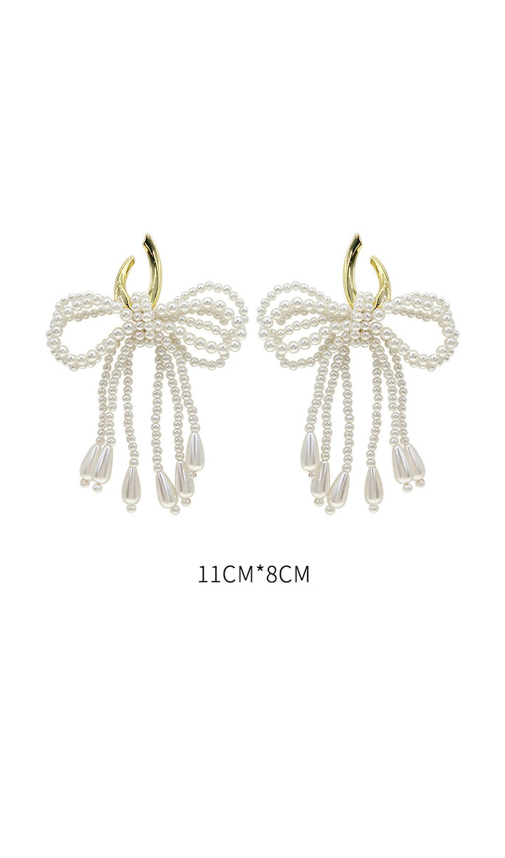 İnci Fiyonklu Sarkan Damla Küpeler