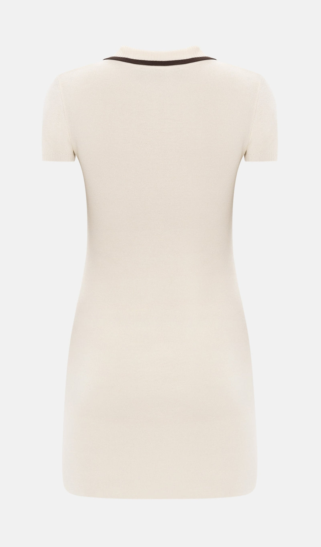 Kontrast Kenarlı Örme Mini Elbise