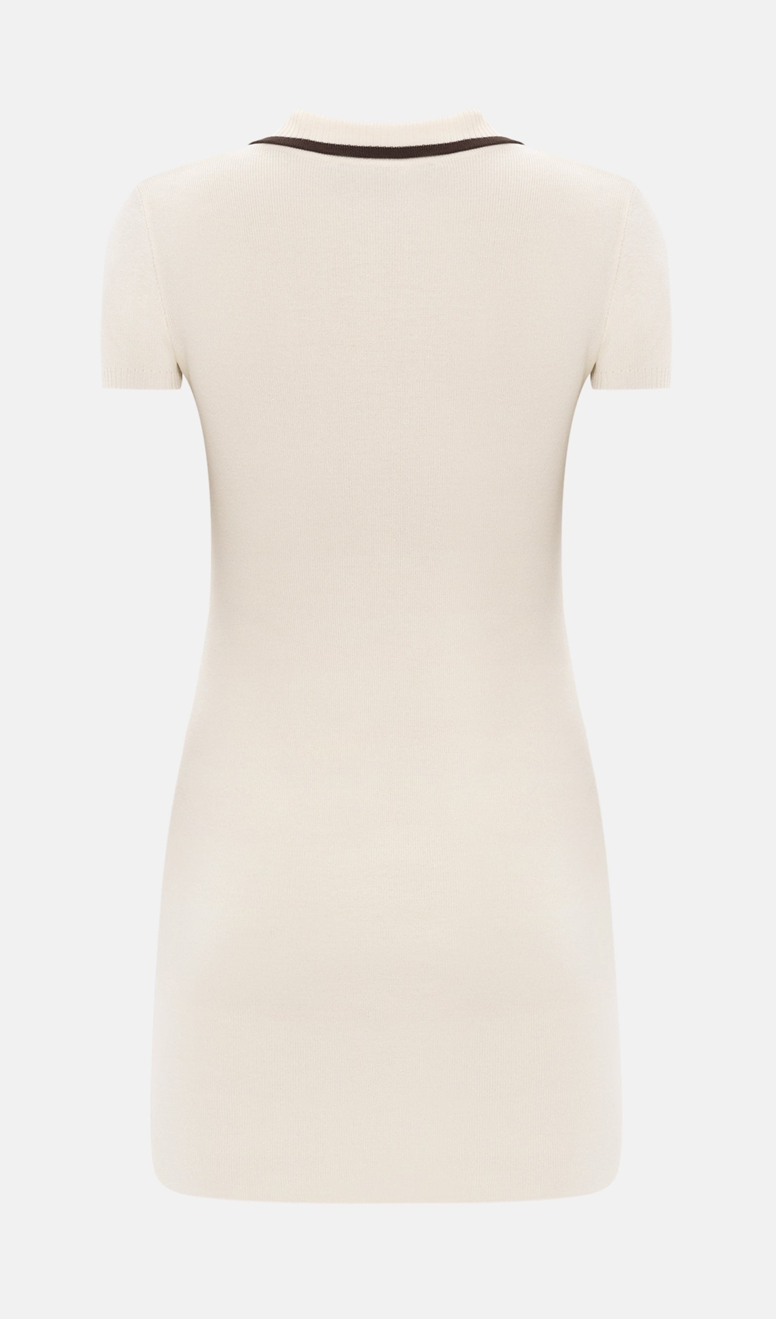 Kontrast Kenarlı Örme Mini Elbise