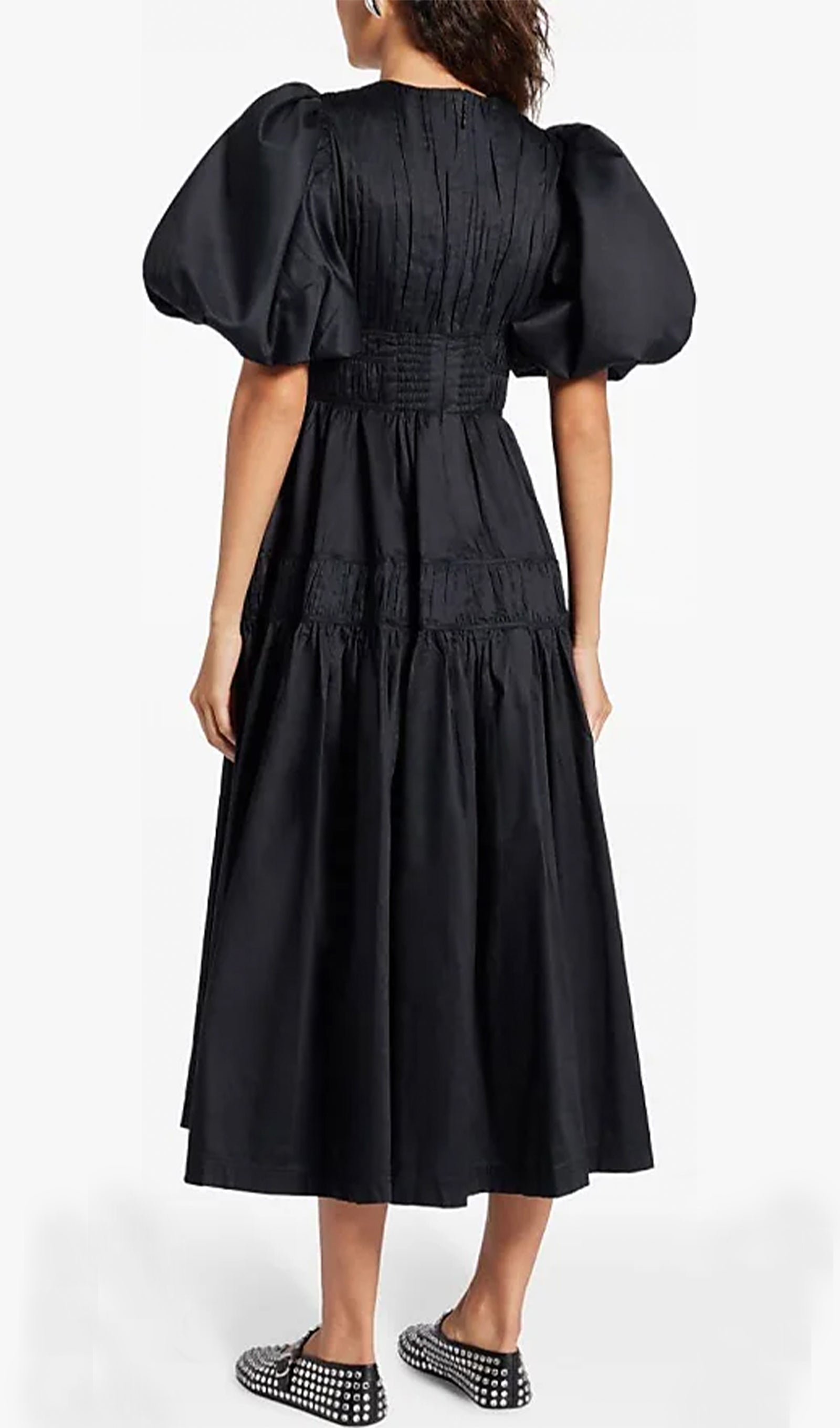 Fallingwater Fırfırlı Midi Elbise