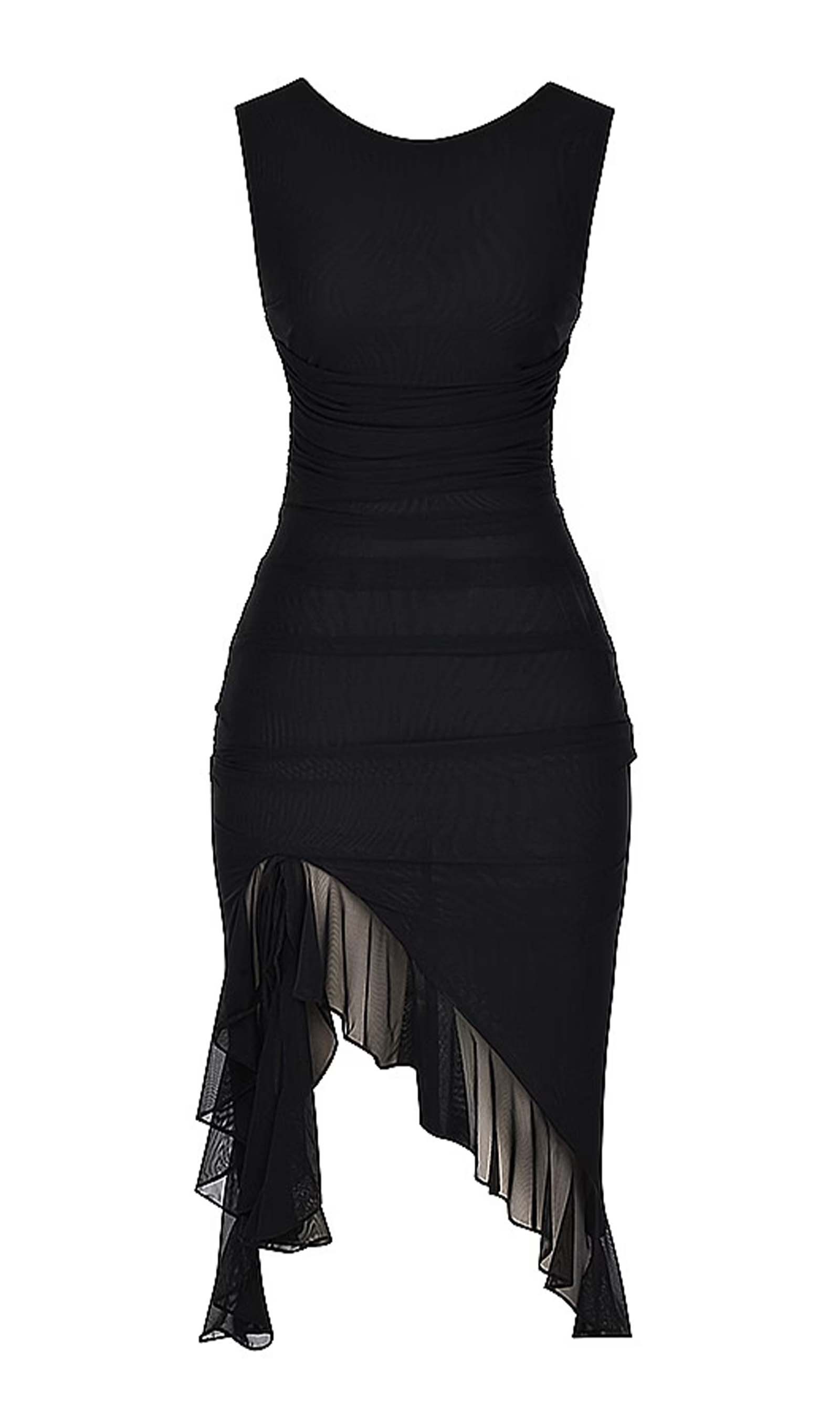 File Kolsuz Volanlı Midi Elbise