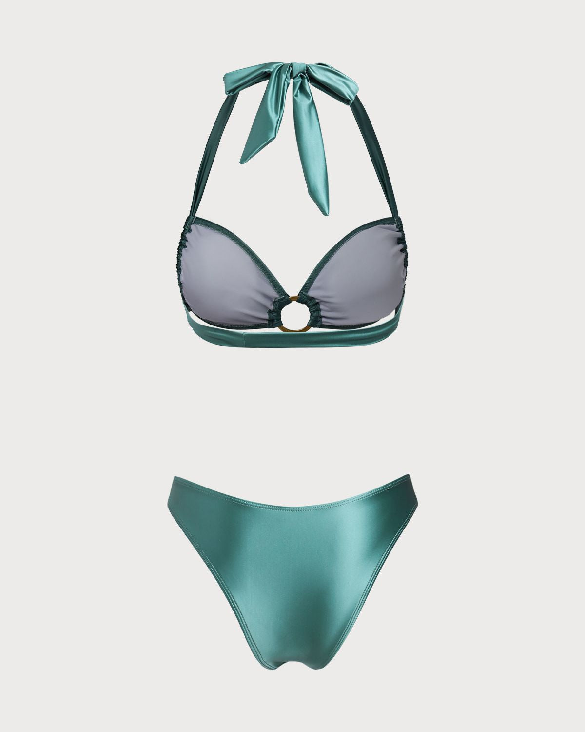Yeşil O-Ringli Halter Bikini Takımı