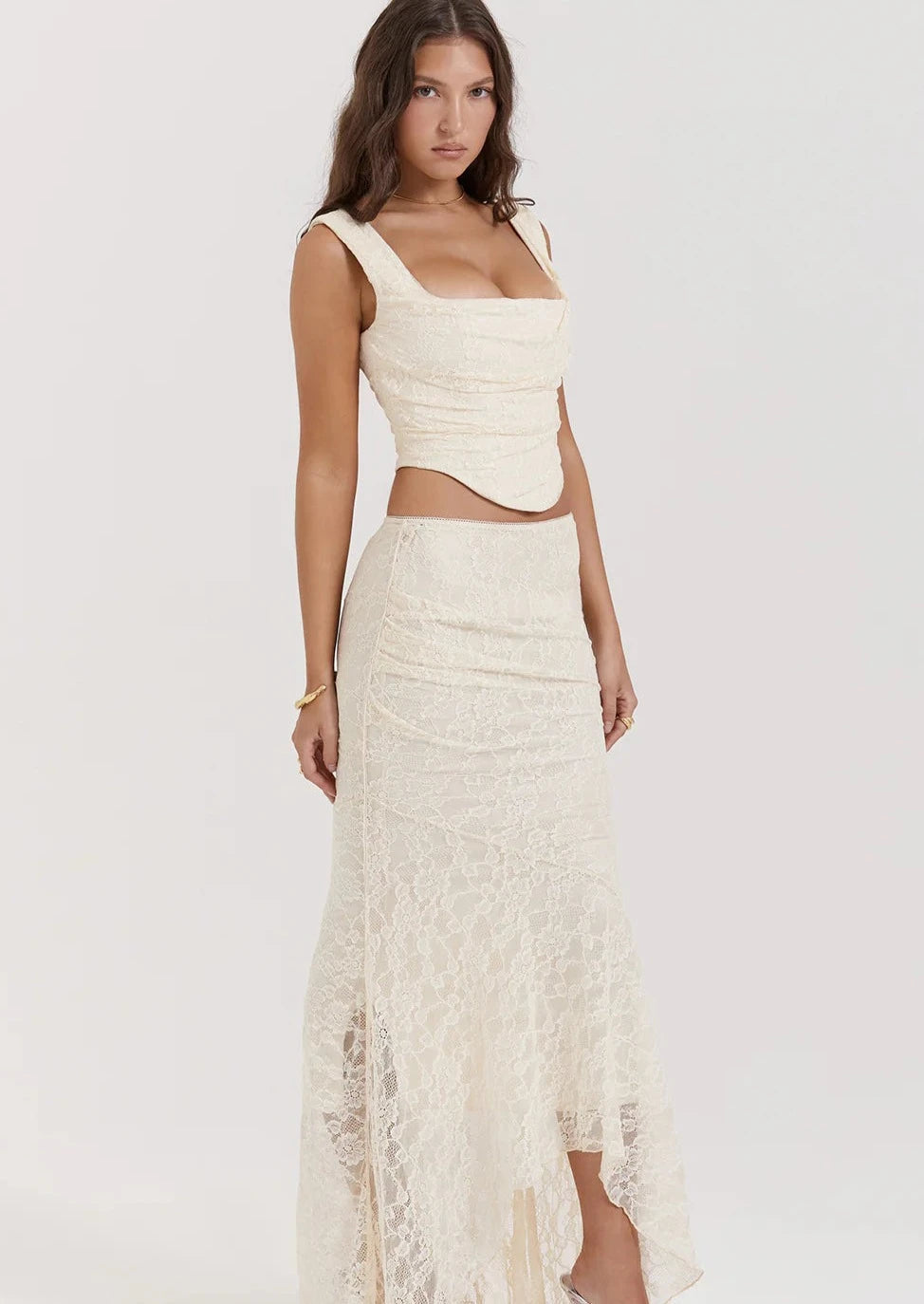 SERAPHA Dantel Detaylı İkili Takım