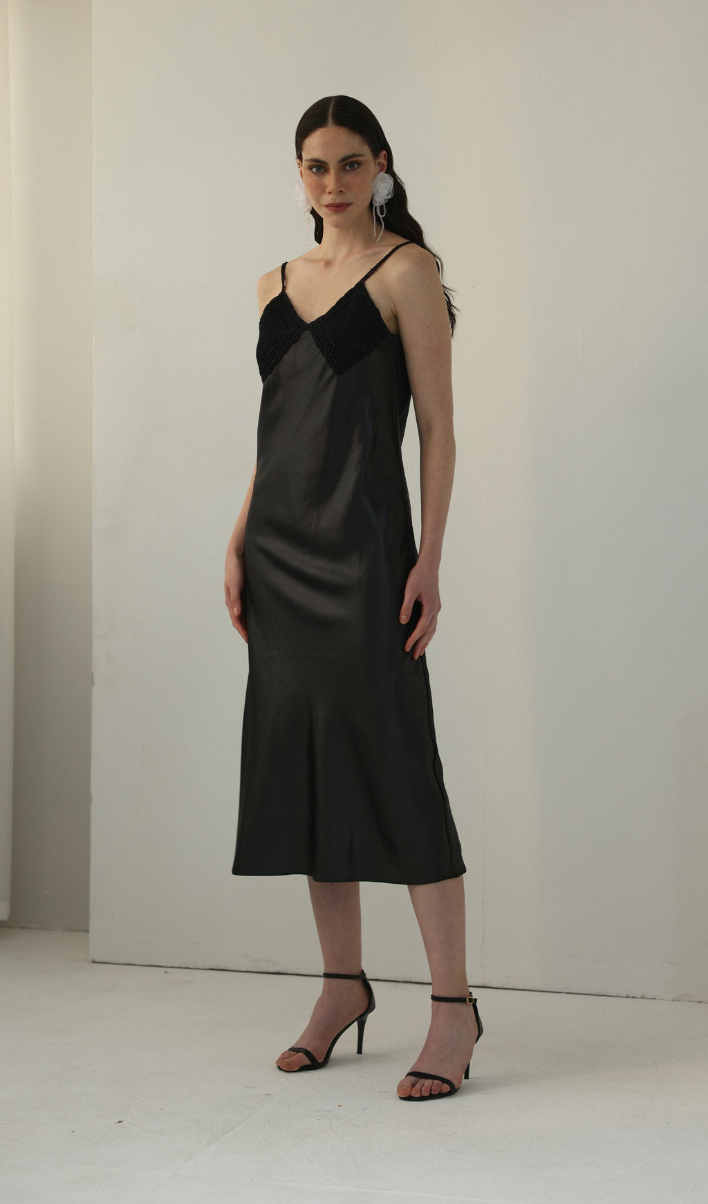 Örme Patchwork Midi Elbise