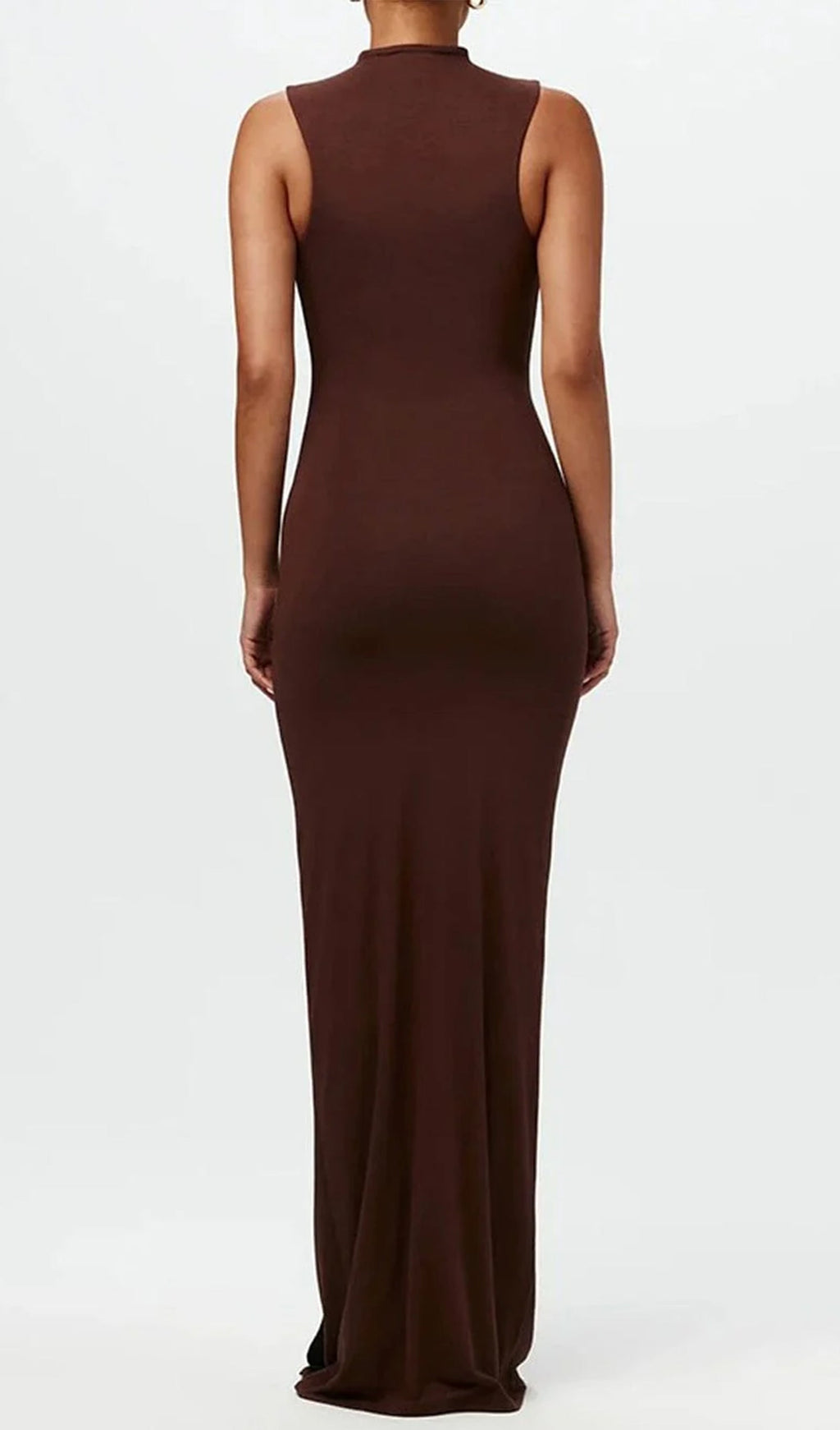 Düz Vücuda Oturan Büzgülü Uzun Elbise