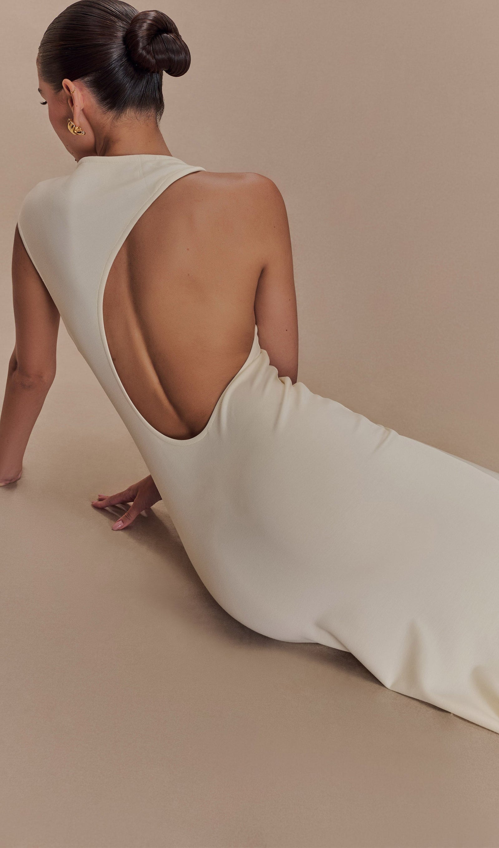 Scuba Jersey Kesimli Uzun Elbise