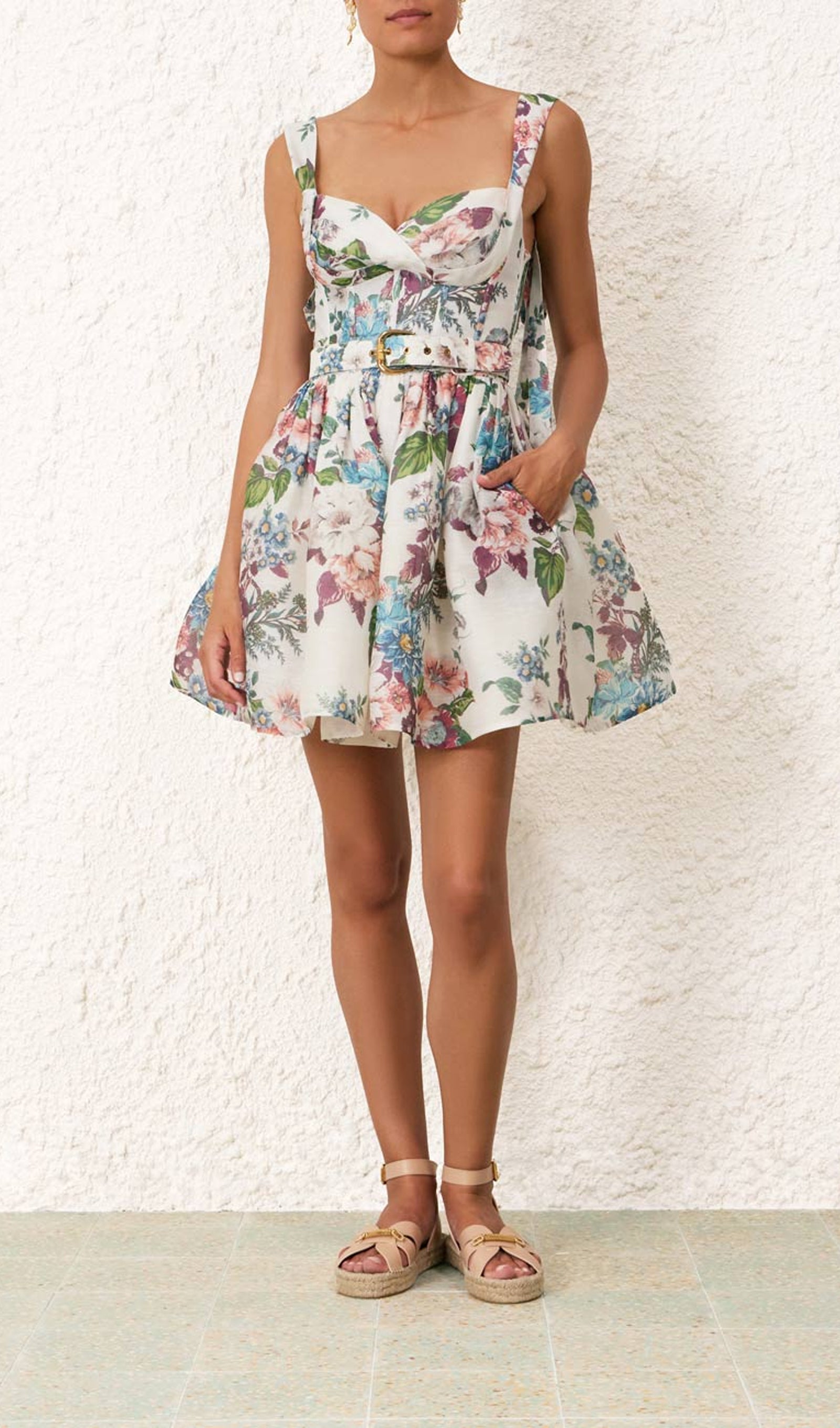 Keten Organze Mini Elbise