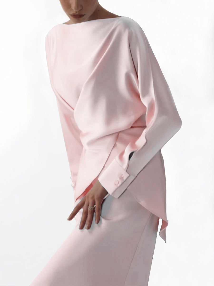 Zarif Çapraz Bağlamalı Düz Etek Takımı