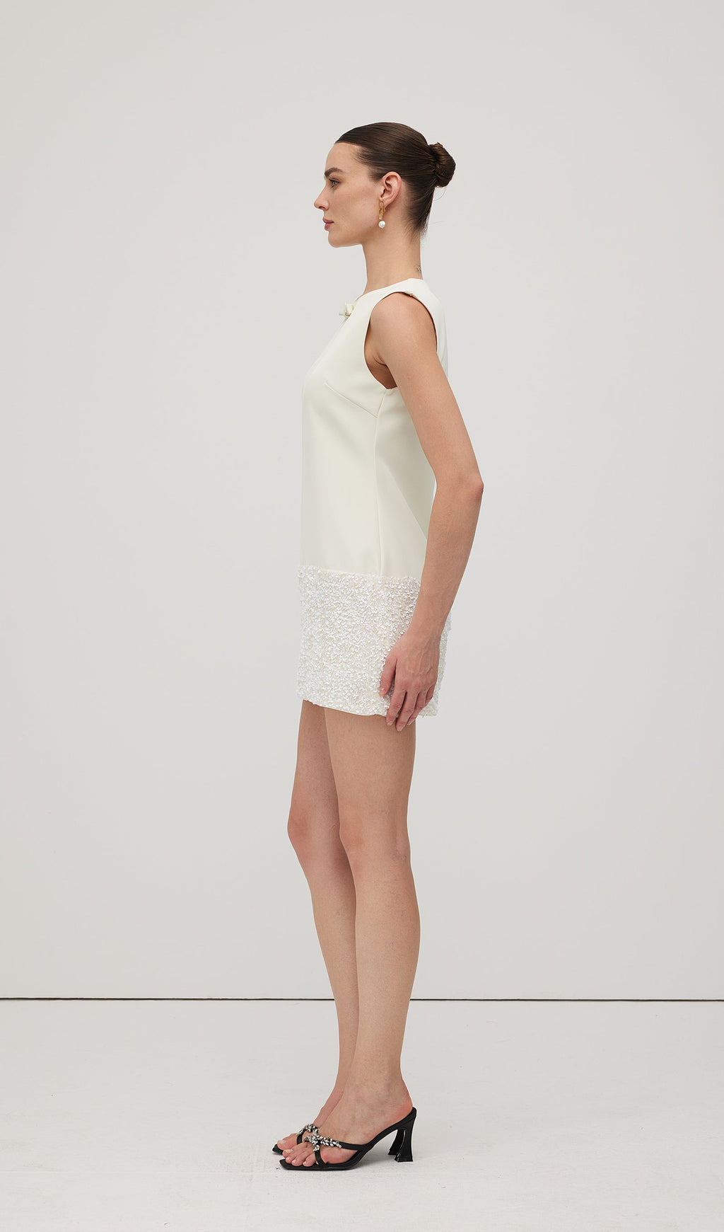 Kolsuz Fiyonklu Payetli Mini Elbise