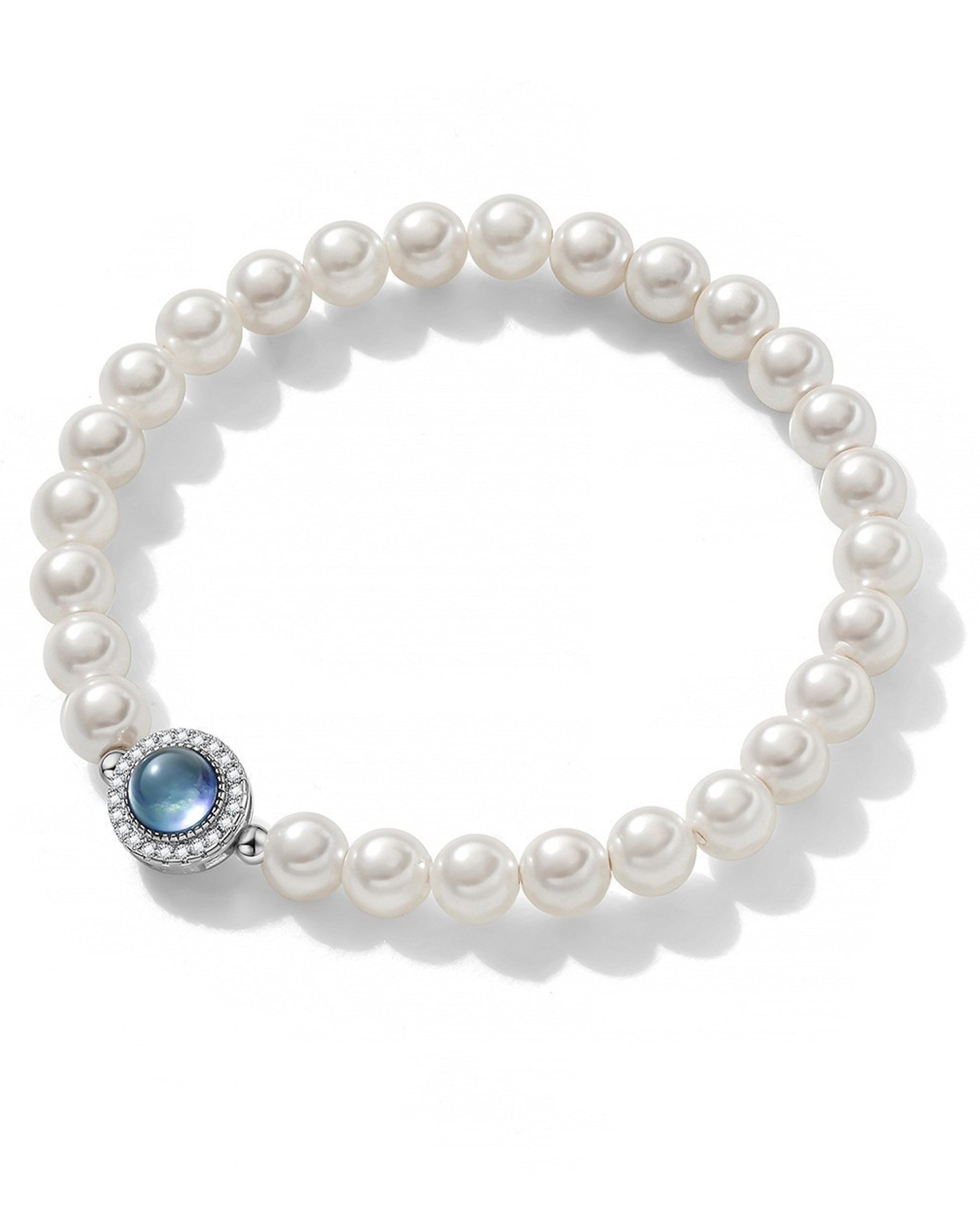 Doğal Tatlı Su İncisi Akuamarin Bileklik