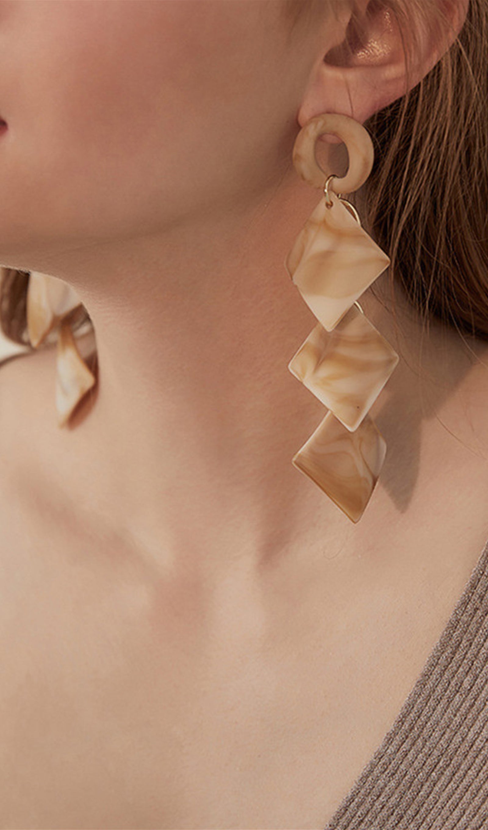 Geometrik Sallantılı Küpeler