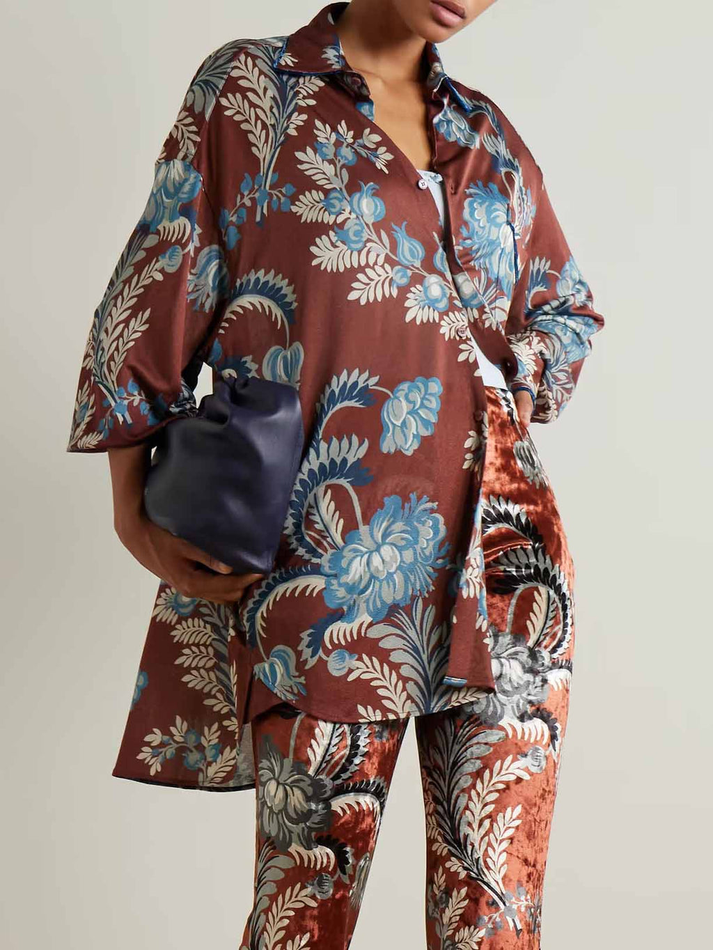 Etnik Desenli Uzun Kollu Gömlek