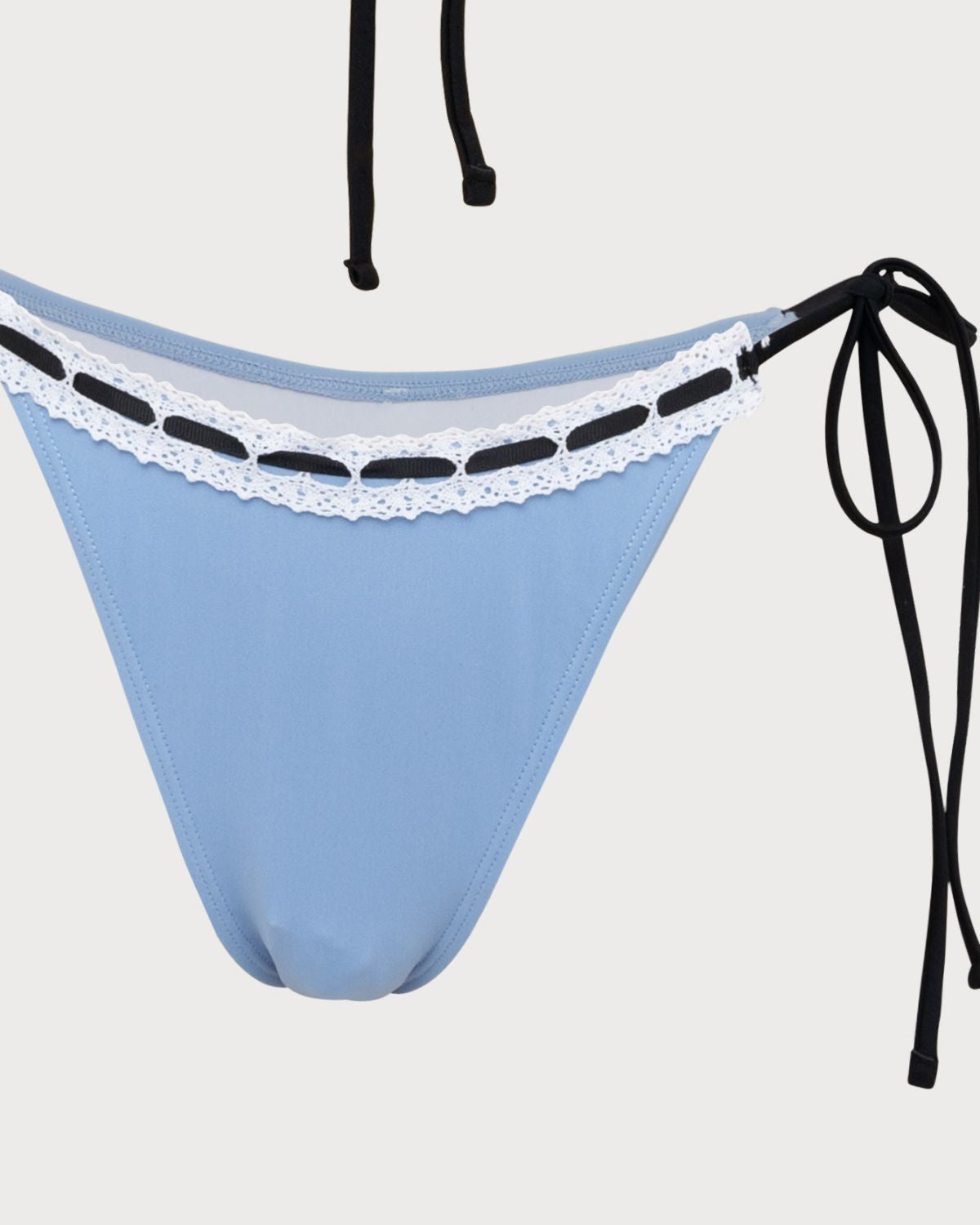 Mavi Kontrast Dantel Bikini Takımı
