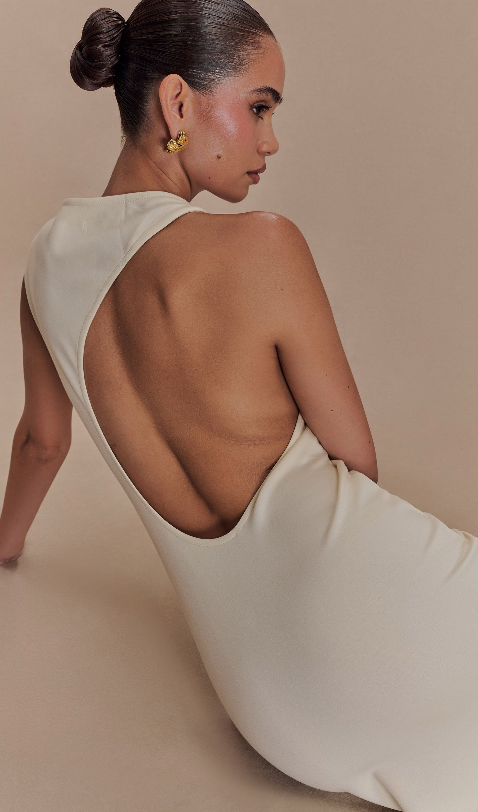 Scuba Jersey Kesimli Uzun Elbise