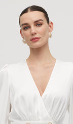 İnci Yapraklı Küpeler