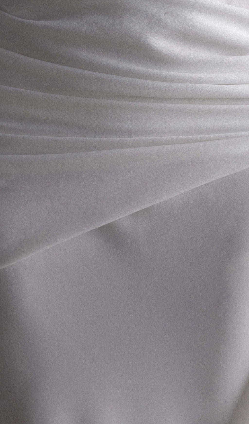 Şifon Drapeli Uzun Elbise