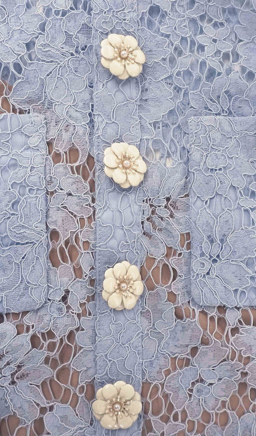 Kolsuz Süslemeli Dantel Mini Elbise