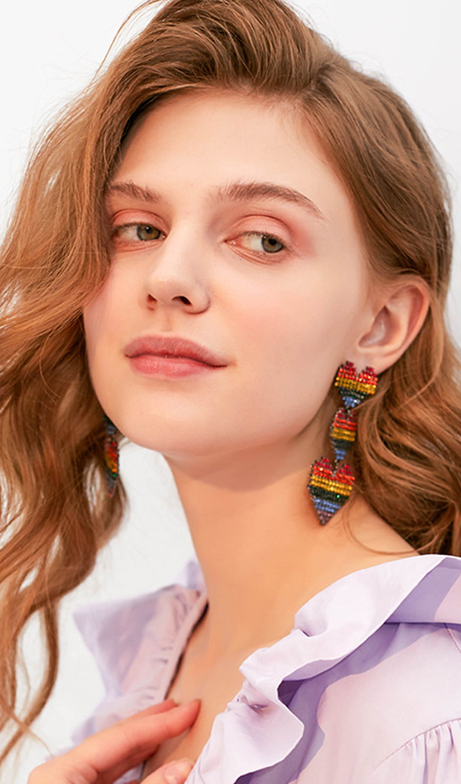 Kalp Sallantılı Damla Küpeler