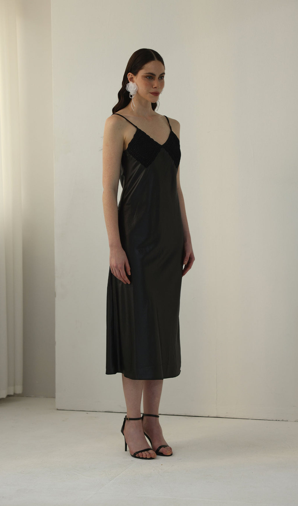 Örme Patchwork Midi Elbise