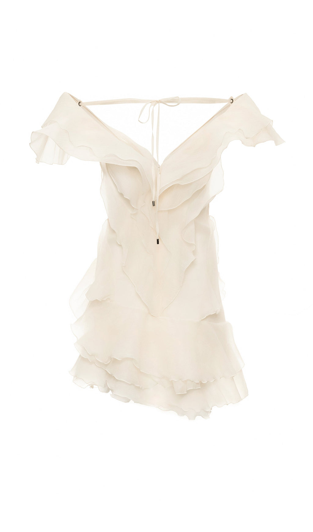 Katmanlı Volanlı Mini Elbise