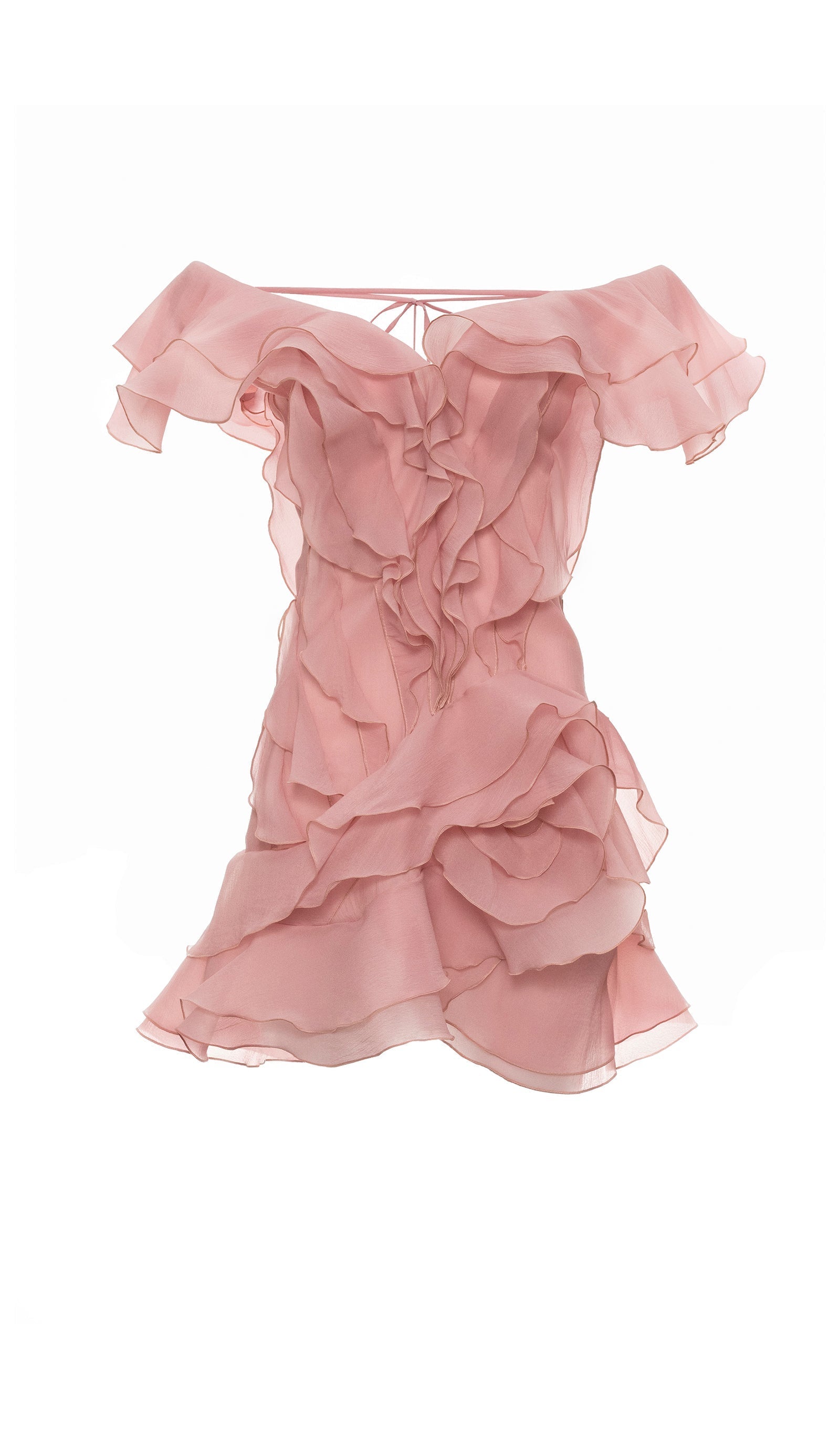 Katmanlı Volanlı Mini Elbise