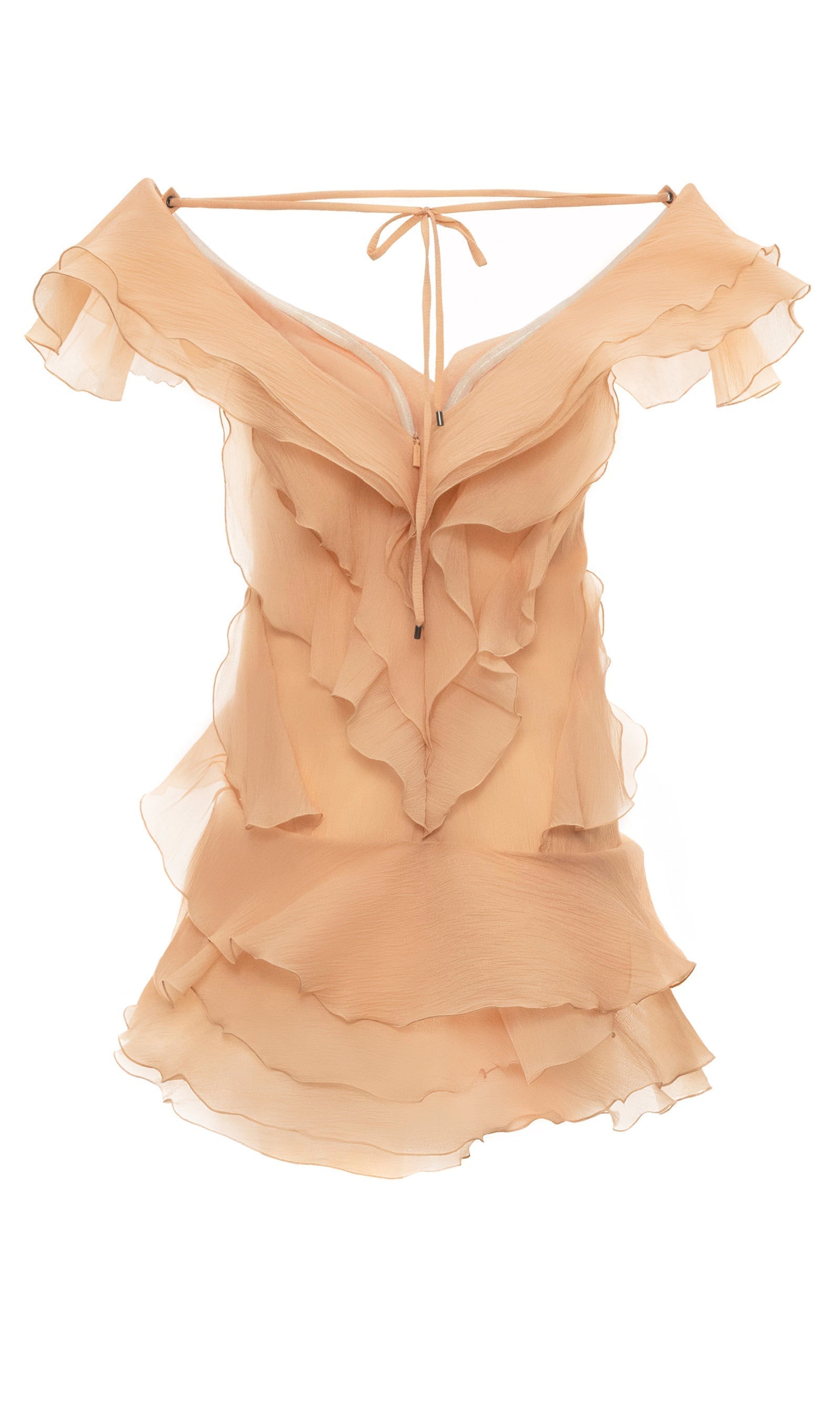 Katmanlı Volanlı Mini Elbise