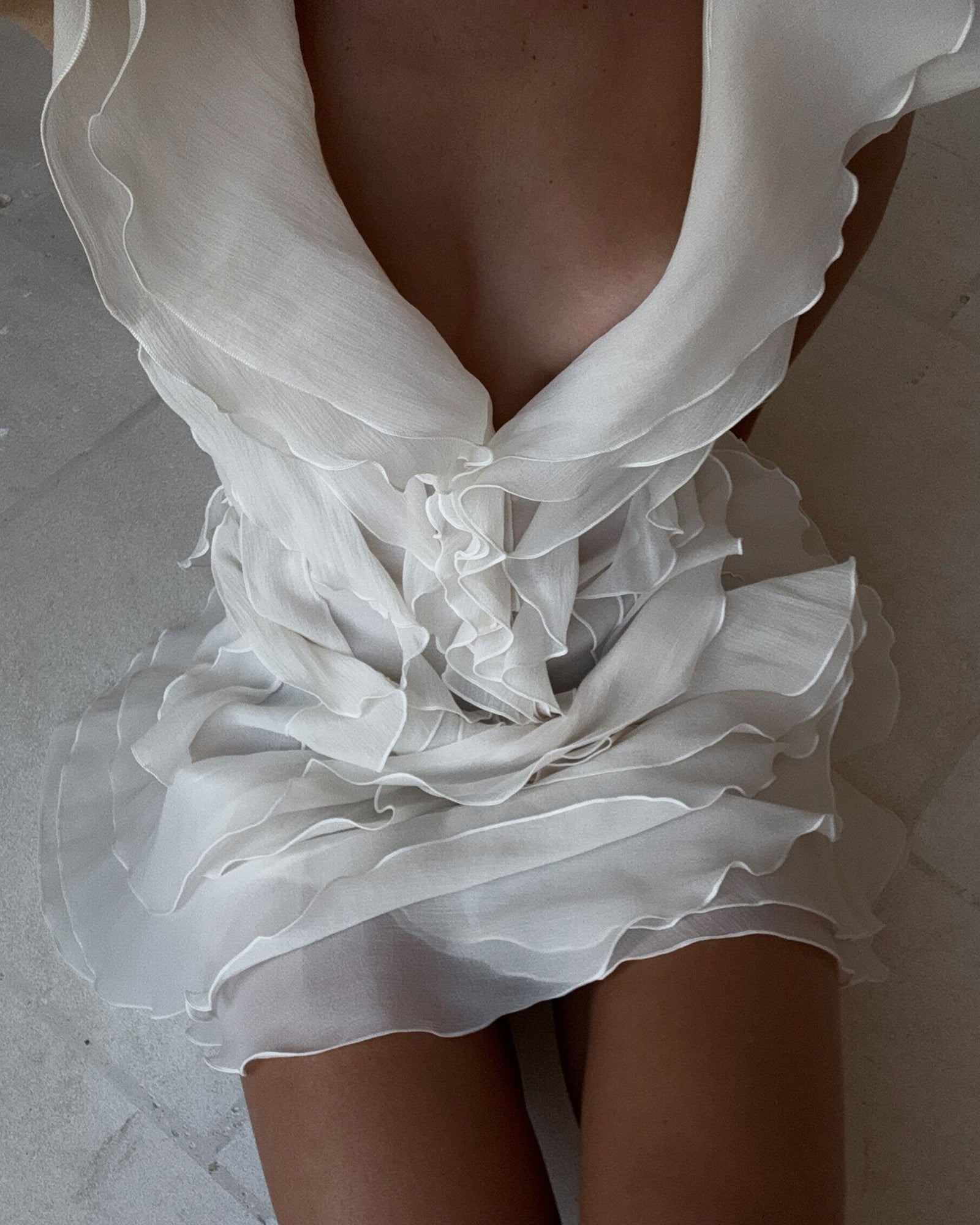 Katmanlı Volanlı Mini Elbise