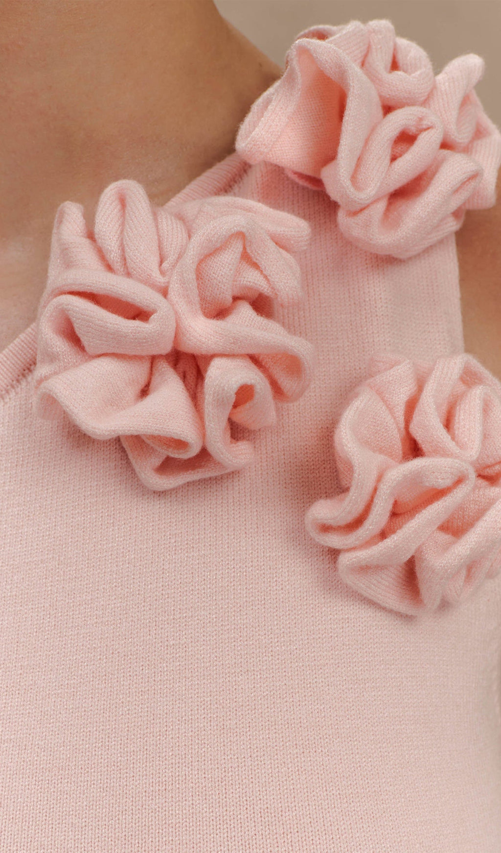 Tek Omuzlu Çiçekli Örme Uzun Elbise