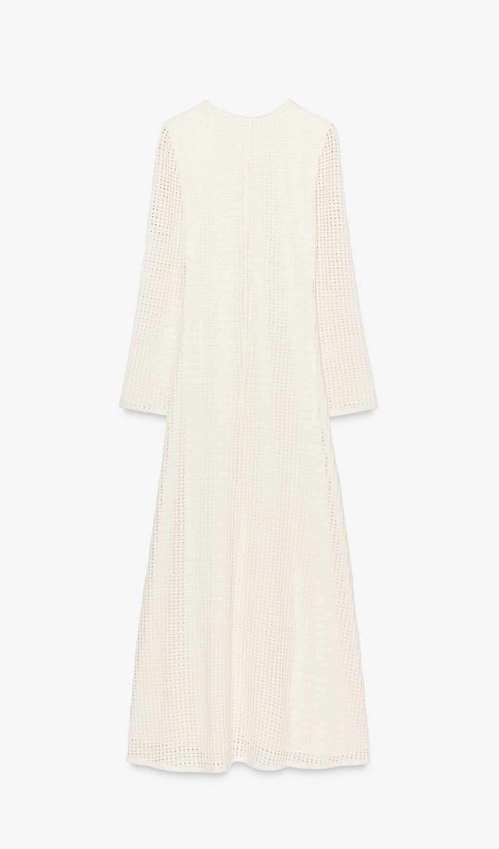 Düz Tığ İşi Midi Elbise