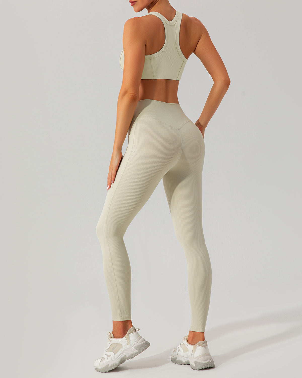 Bej Sırtlı Yoga Atlet