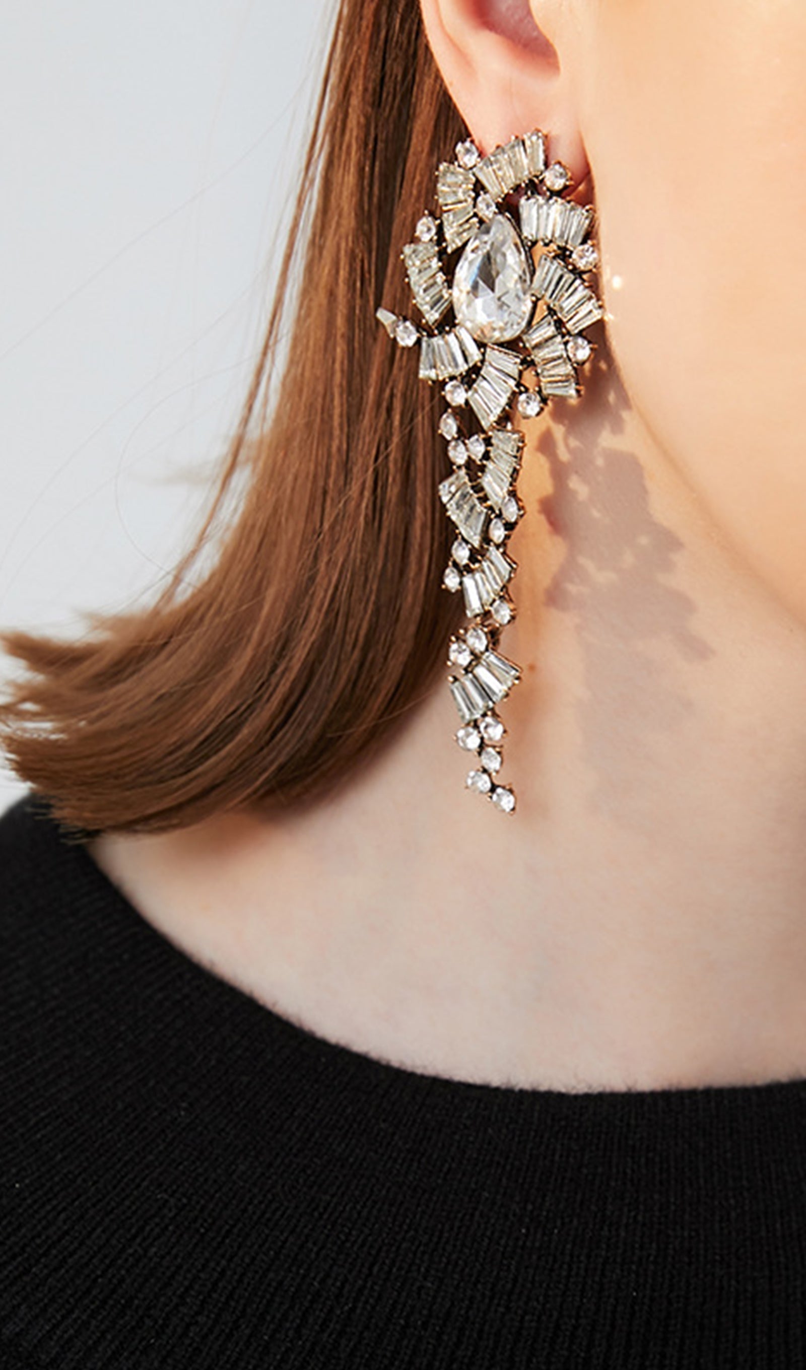 Yapay Elmas Sarkan Damla Küpeler