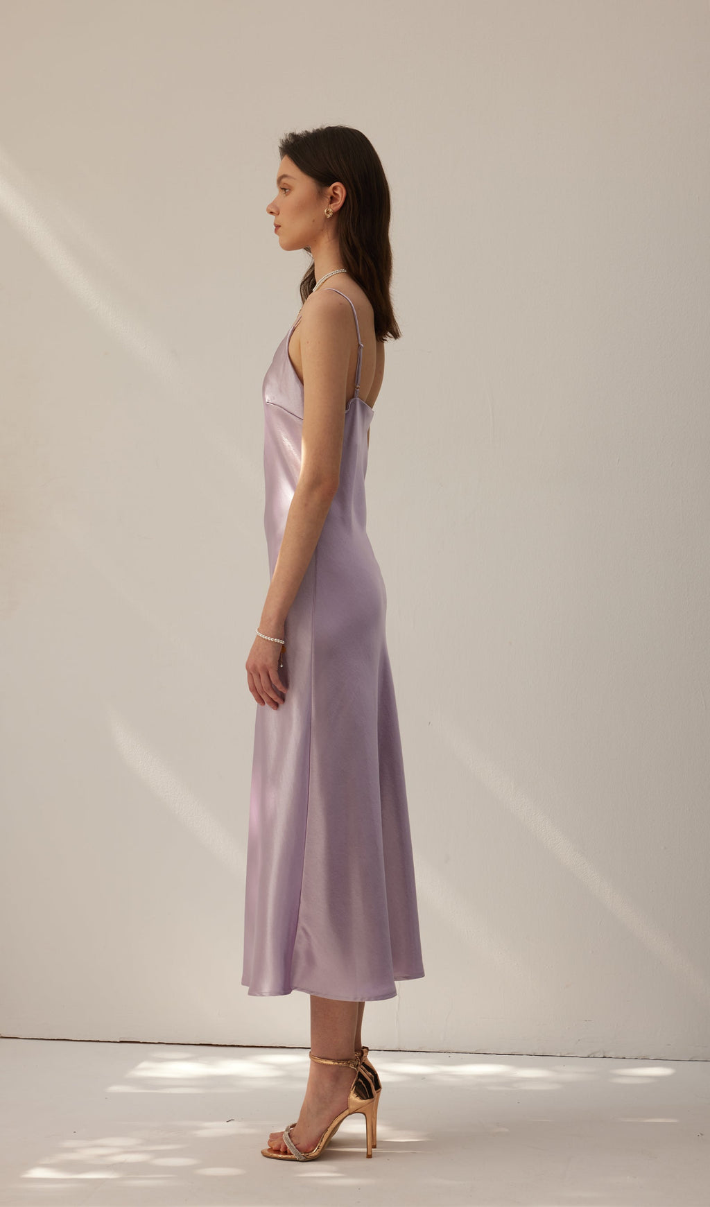 Saten Yelek Midi Elbise