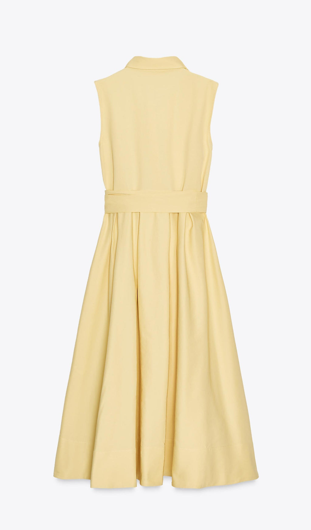 Kolsuz Kemerli Gömlek Midi Elbise