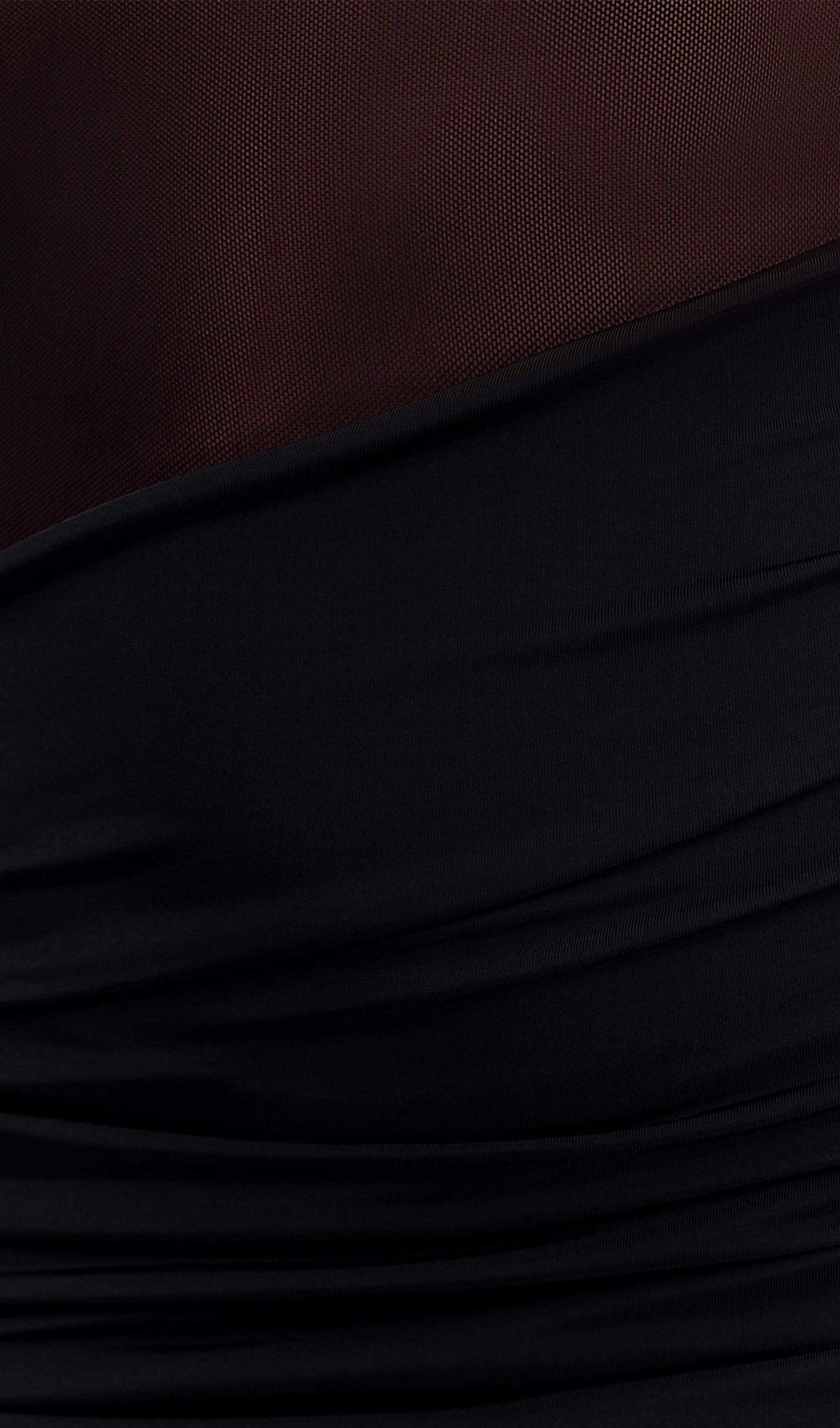 Tek Omuzlu File Uzun Elbise