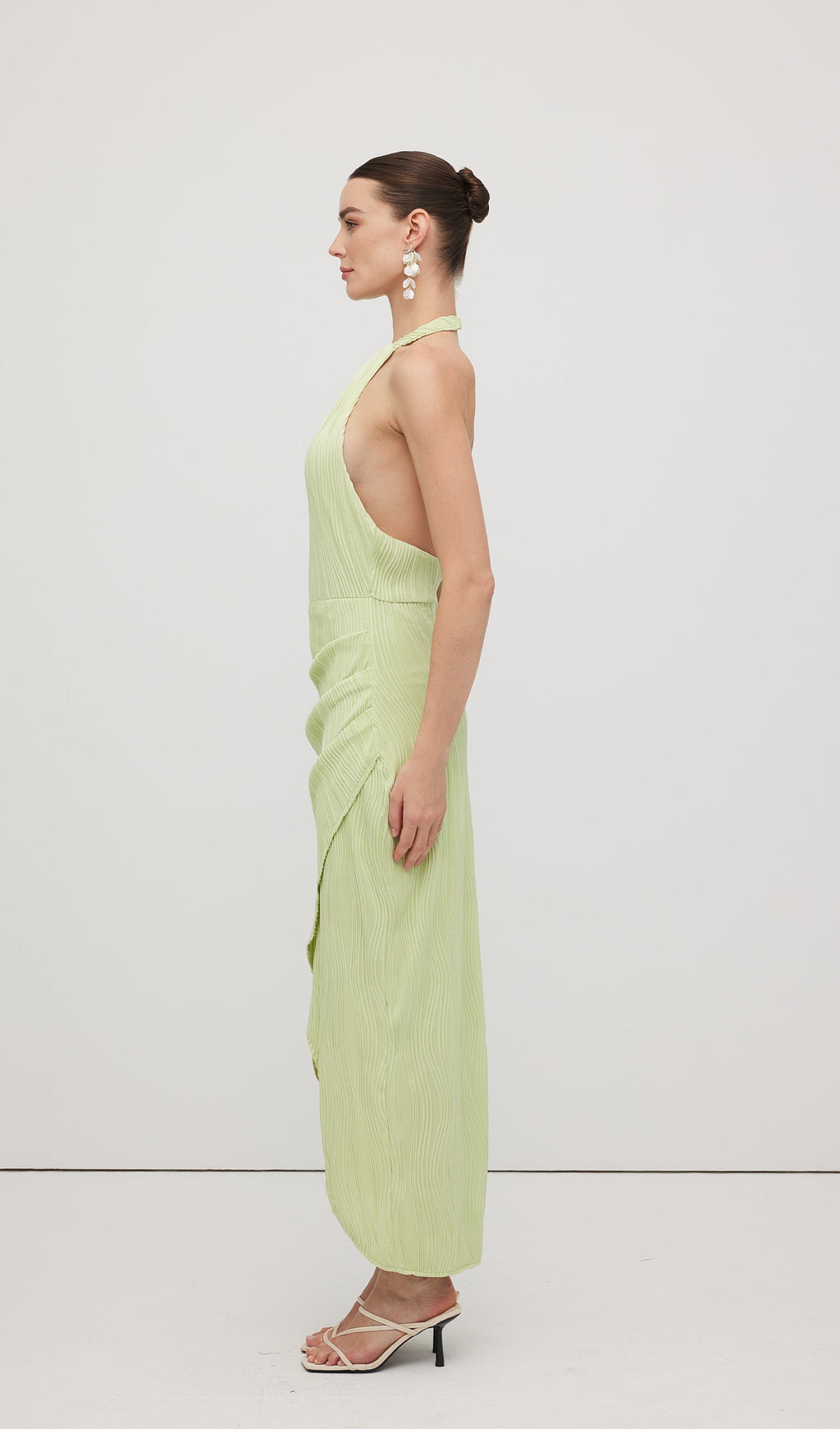 Düz Ribana Askılı Uzun Elbise