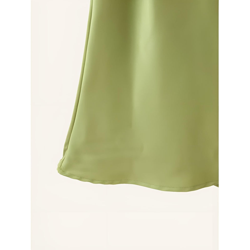 Asimetrik Metal Askılı Uzun Elbise