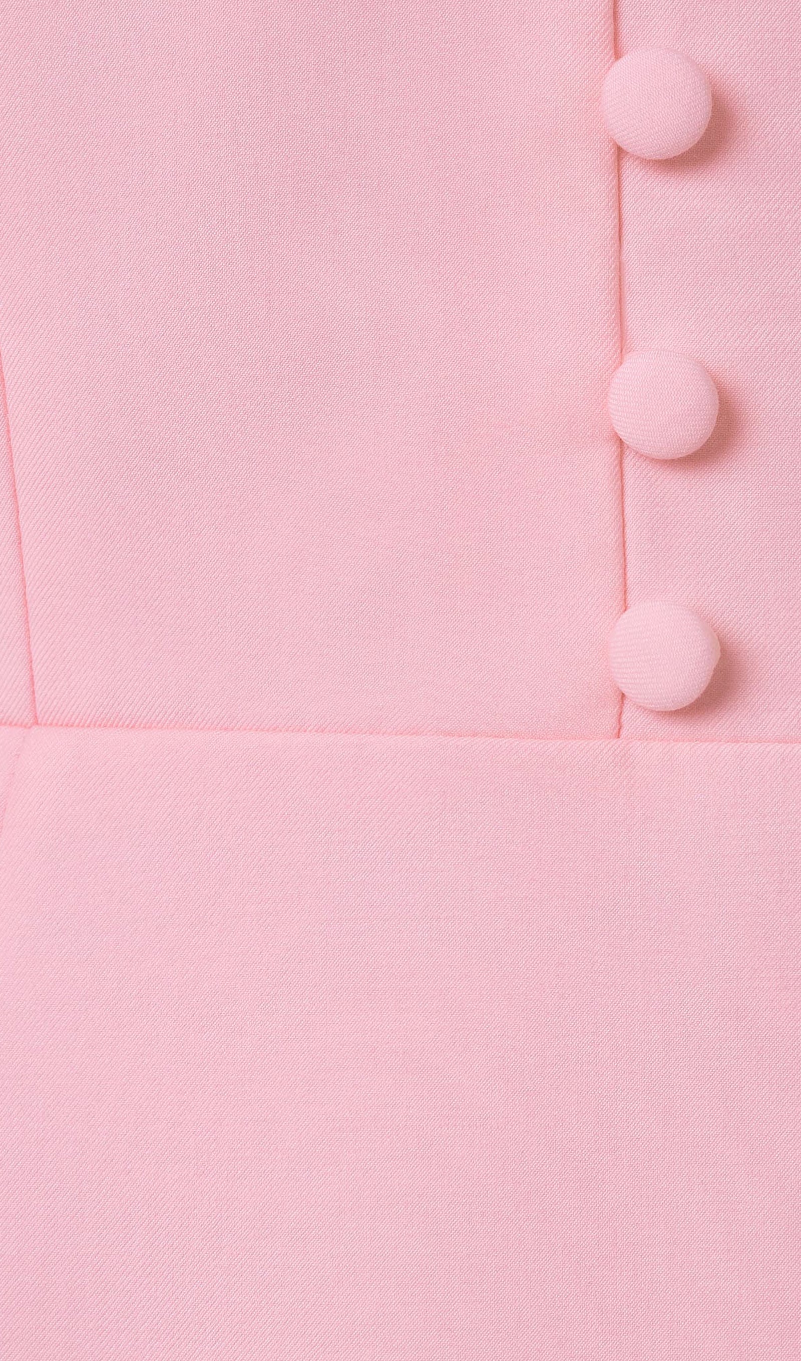 Pembe Yüksek Yaka Mini Elbise