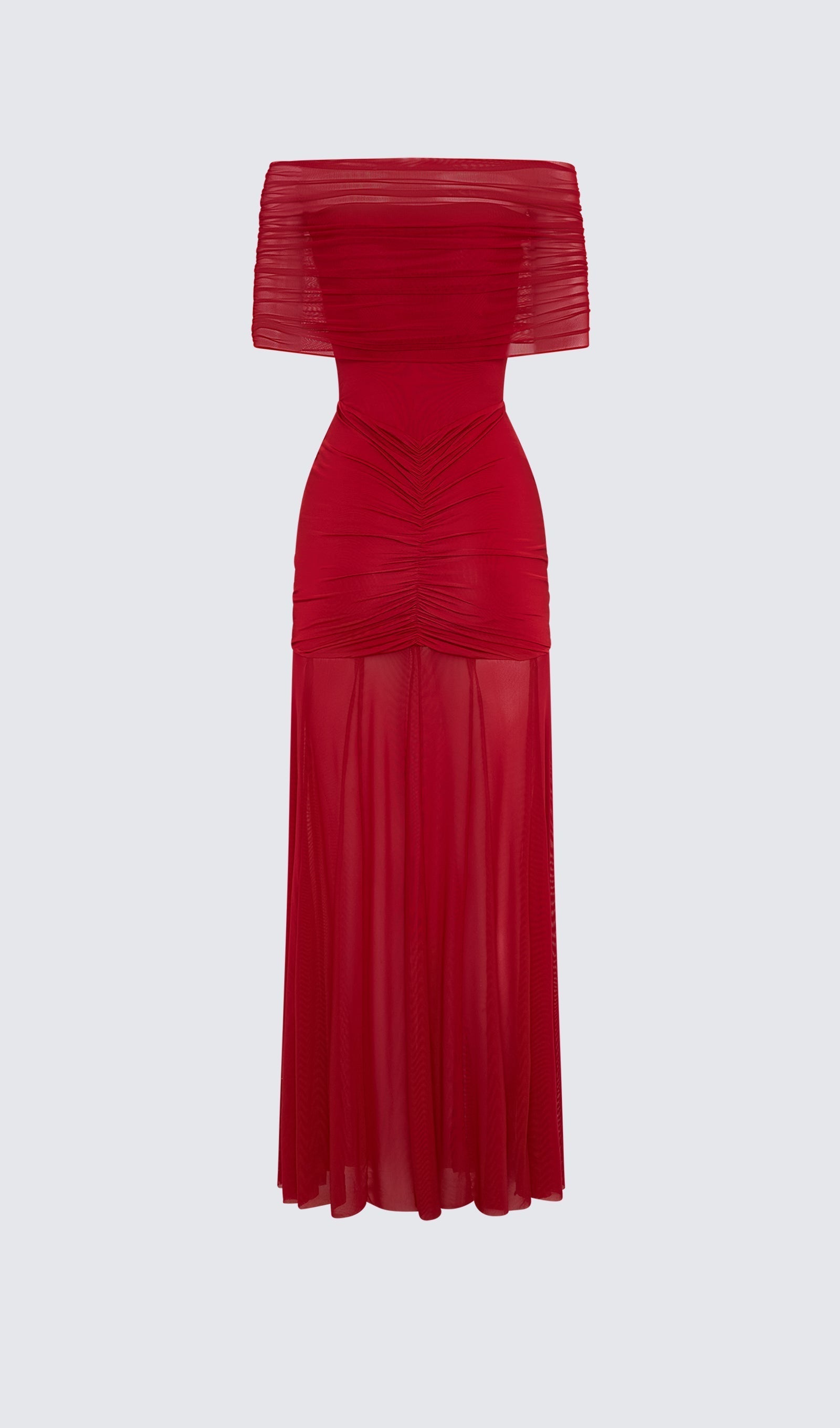 Slinky Omuz Açık Maksi Elbise