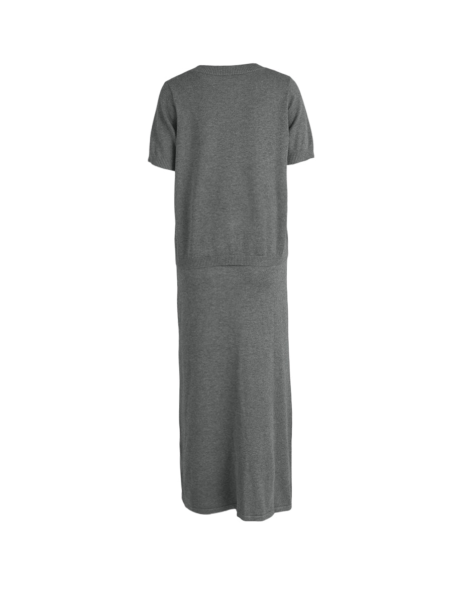 Örme Kısa Kollu Uzun Etek Takımı