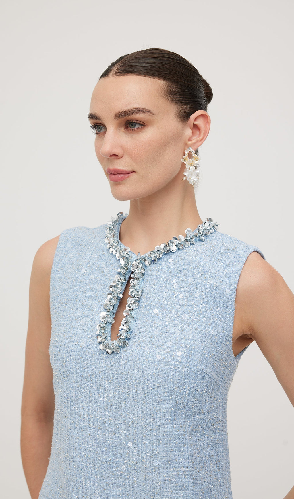 Pullu Buklet Mini Elbise