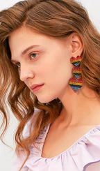 Kalp Sallantılı Damla Küpeler