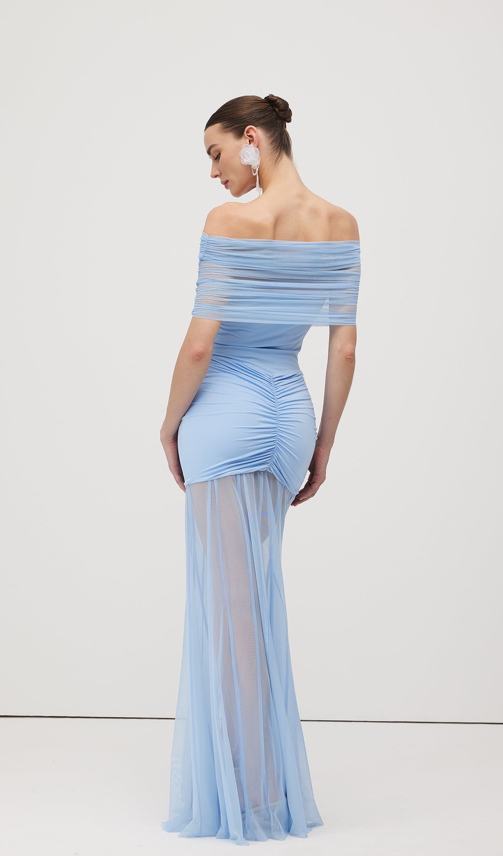 Slinky Omuz Açık Maksi Elbise