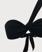 Siyah Dantelli Önü Bağlamalı Bikini Takımı
