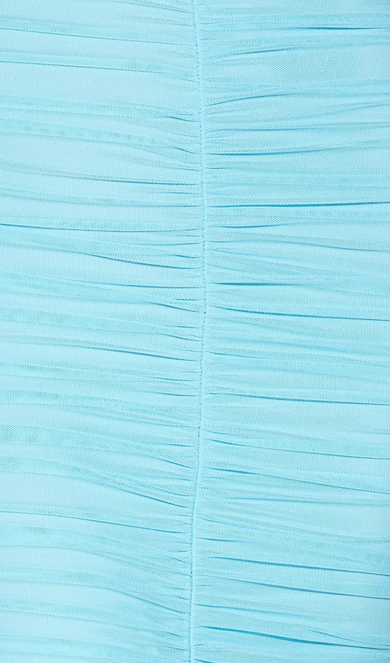 Büzgülü File Uzun Elbise