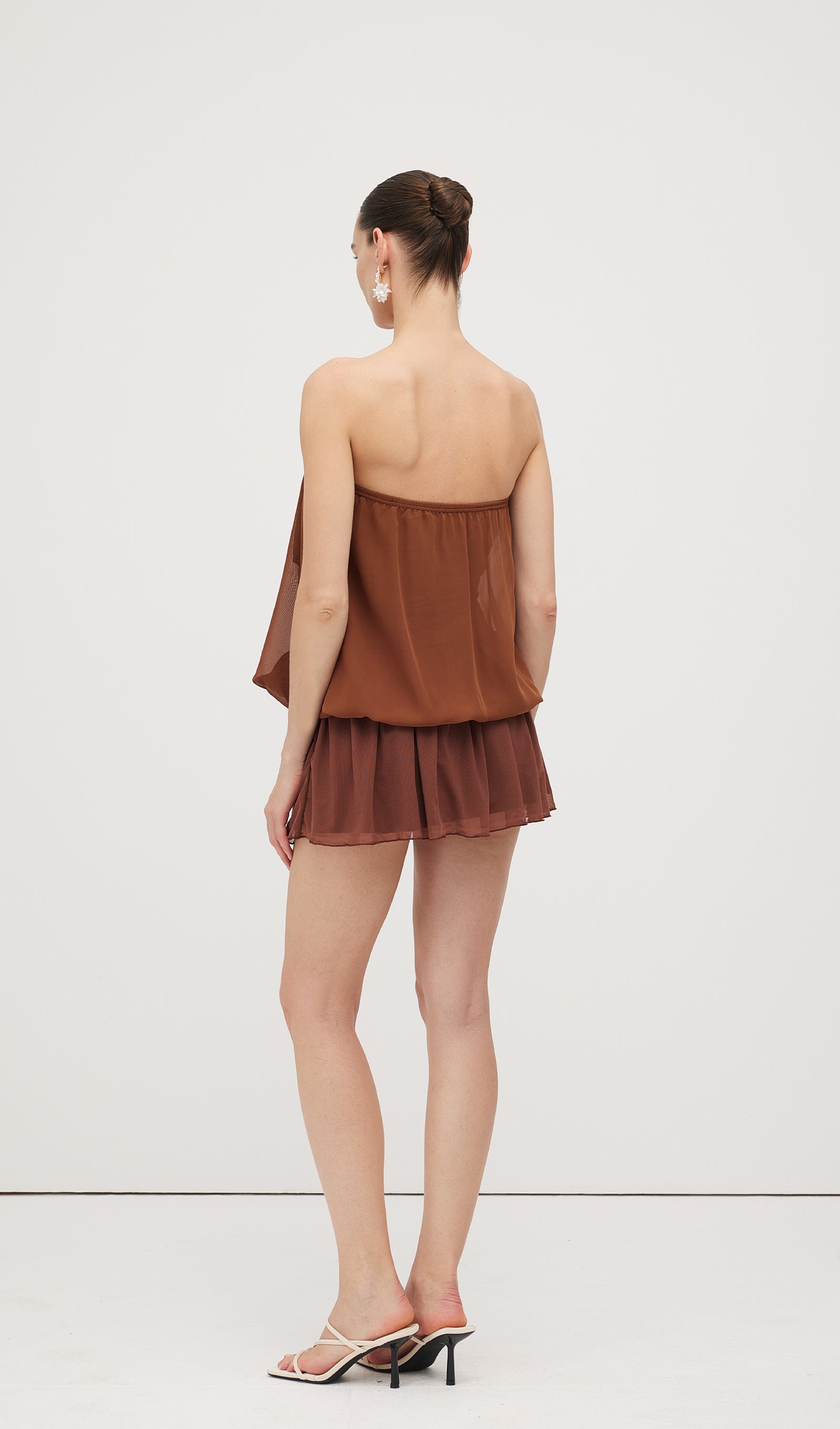 Kelebek Bandeau Sarma Mini Elbise