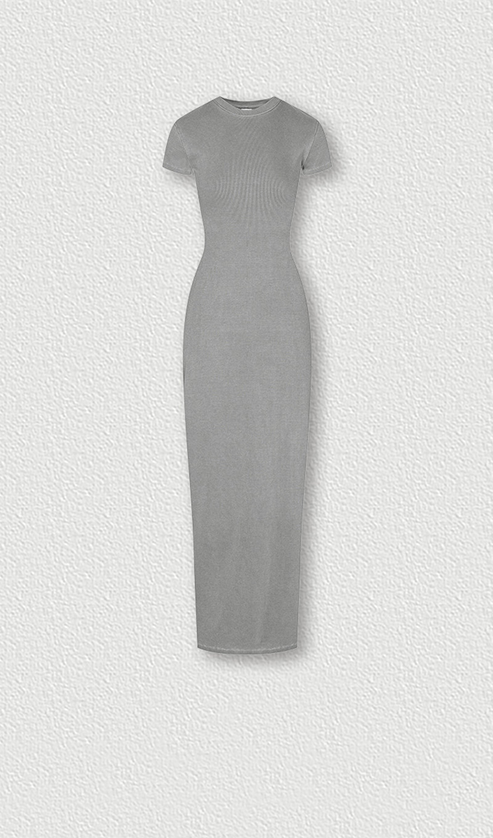 Jersey Vücuda Oturan Midi Elbise