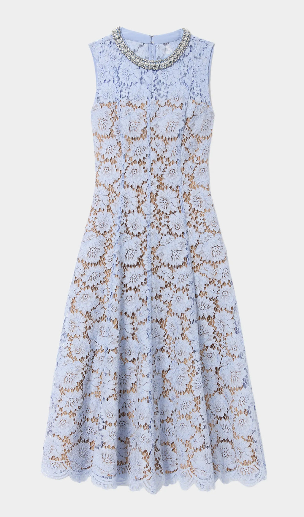 Kolsuz Elmas İnci Midi Elbise