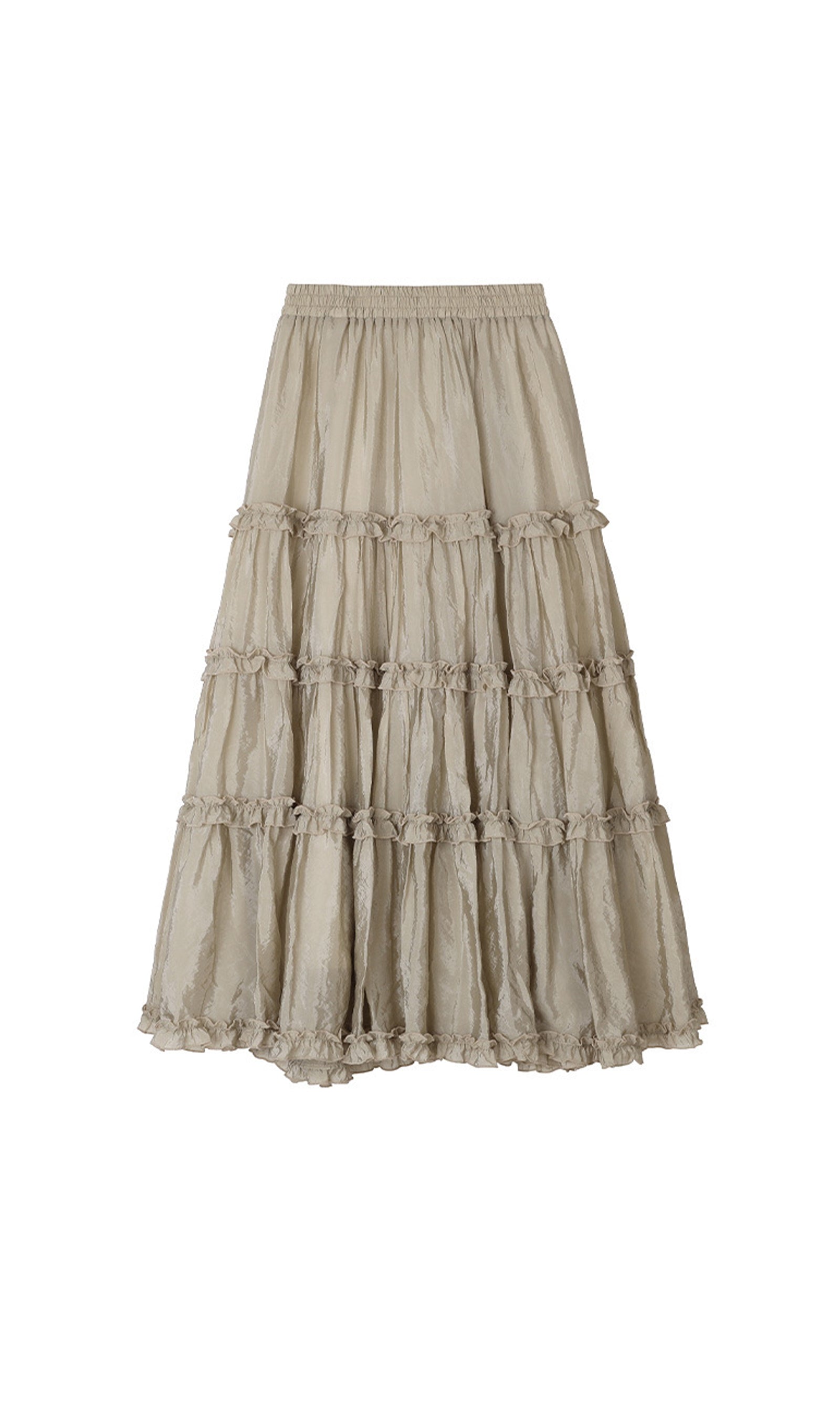 Düz Fırfırlı Uzun Etek